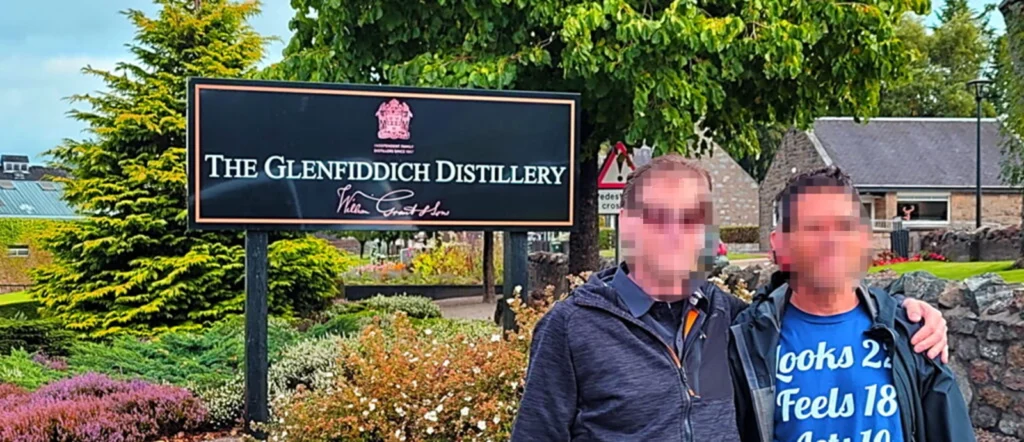 Outside of the Glenfiddich distillery
