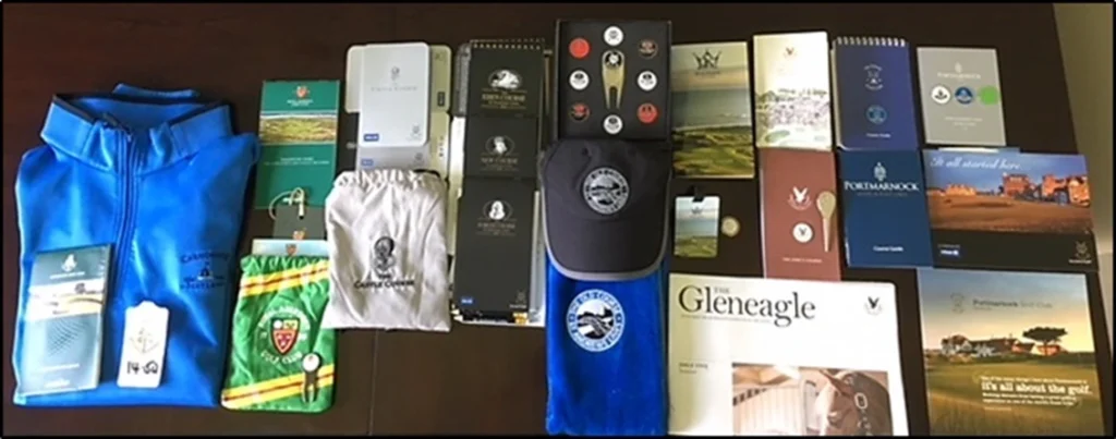 Souvenirs from a golf trip